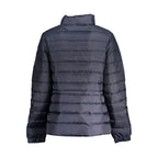 North Sails Blu polyester women’s jacket with a hood and front pockets, designed for casual and outdoor wear.