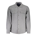 Gant Grigio cotton men's shirt, lightweight with a classic collar and button-down front, displayed on a hanger.