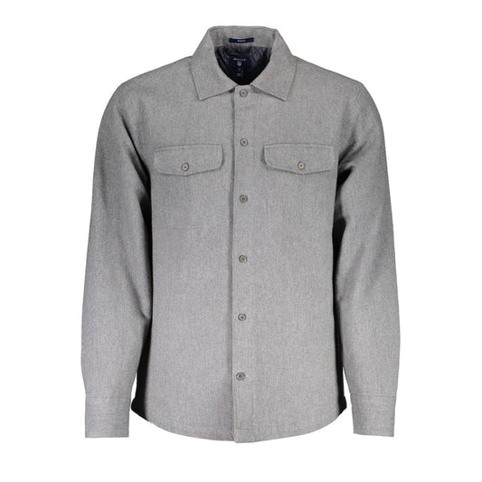 Gant Grigio Cotton Men Shirt Gant