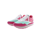 U.S. POLO ASSN. pink women's sneaker made of polyester with white sole and laces, stylish casual footwear for women.