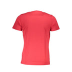 Cavalli Class Rosso cotton men's T-shirt featuring a classic fit and crew neckline, shown in a vibrant red color.