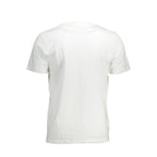 Timberland white organic cotton men's T-shirt with crew neckline and short sleeves, casual and eco-friendly clothing.
