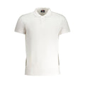 White cotton men's polo shirt by Norway 1963, featuring a classic fit and collar, shown on a plain background.