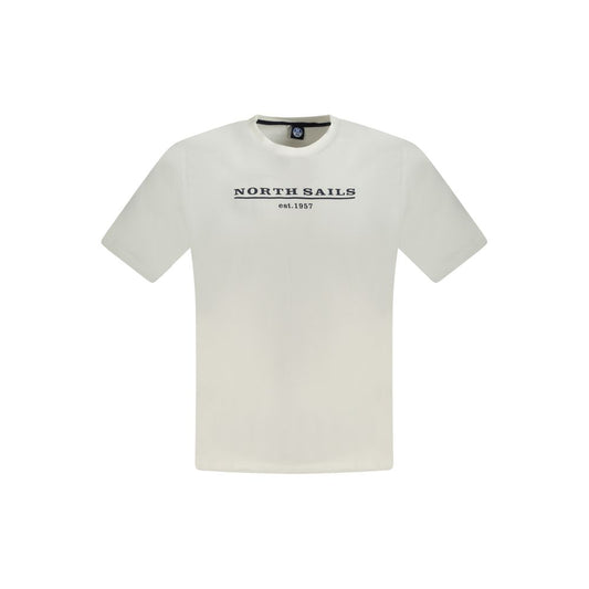 North Sails White Cotton Men T-Shirt North Sails