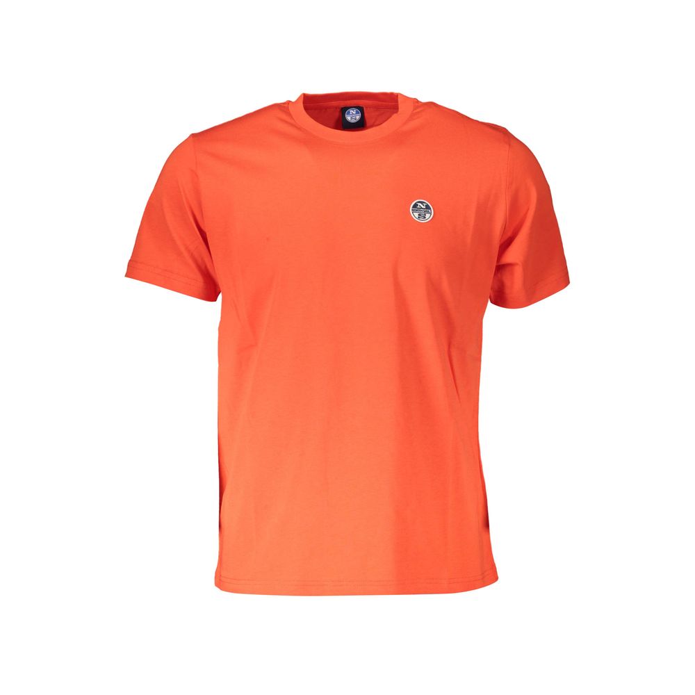 North Sails Rosso Cotton Men’s T-Shirt in red with crew neck and short sleeves, casual style, front view.