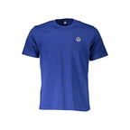 Blue cotton men's T-shirt by North Sails featuring a classic fit and simple design.