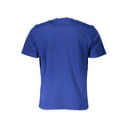 Blue cotton men's T-shirt by North Sails featuring a classic crew neck and casual fit.