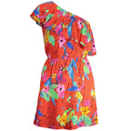 Desigual red viscose women's dress with a flowing design and short sleeves, perfect for casual or semi-formal wear.
