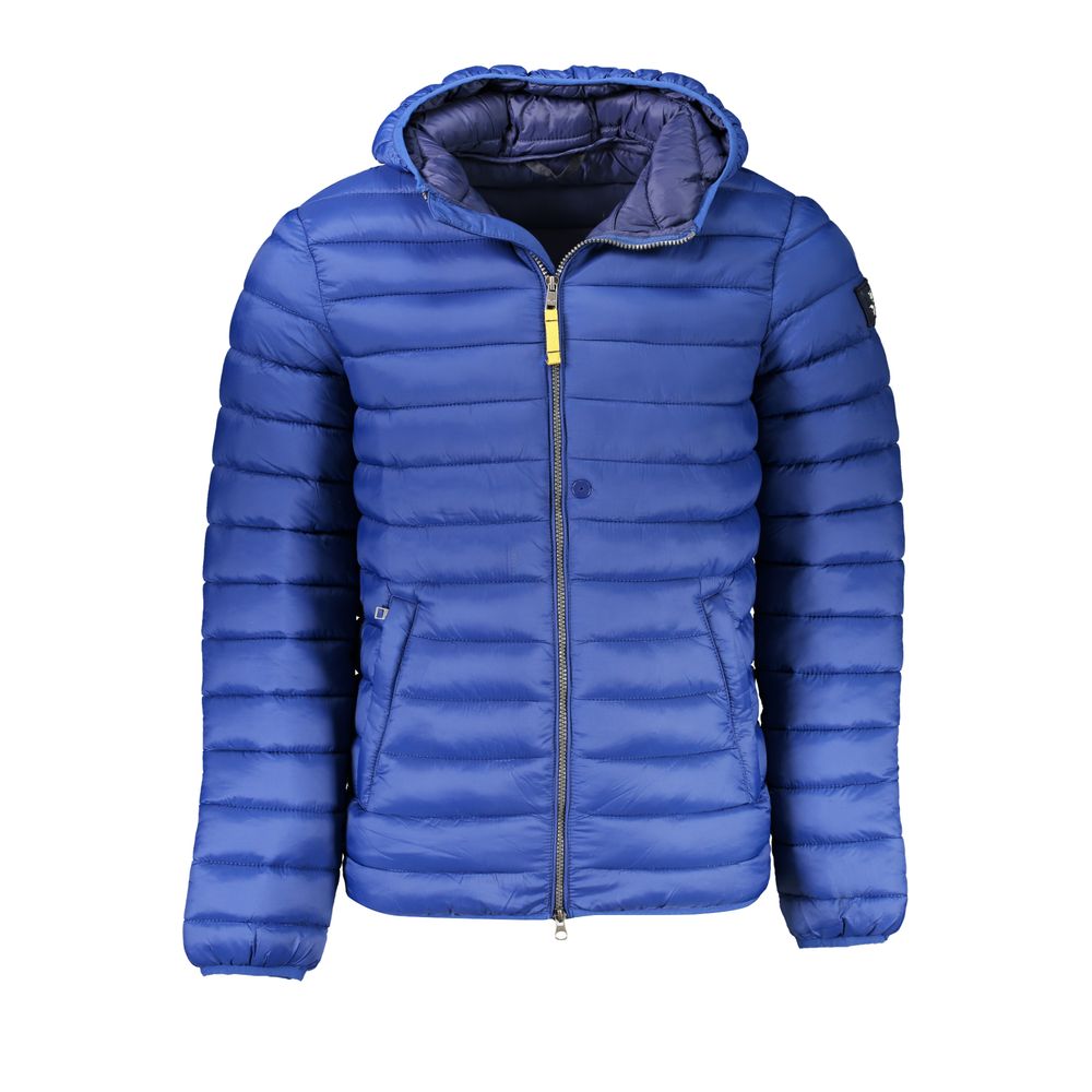 Armata Di Mare men's blue poliammide jacket with front zipper and standing collar, lightweight and stylish outdoor outerwear.