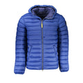 Armata Di Mare men's blue poliammide jacket with front zipper and standing collar, lightweight and stylish outdoor outerwear.