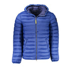 Armata Di Mare men's blue poliammide jacket with front zipper and standing collar, lightweight and stylish outdoor outerwear.