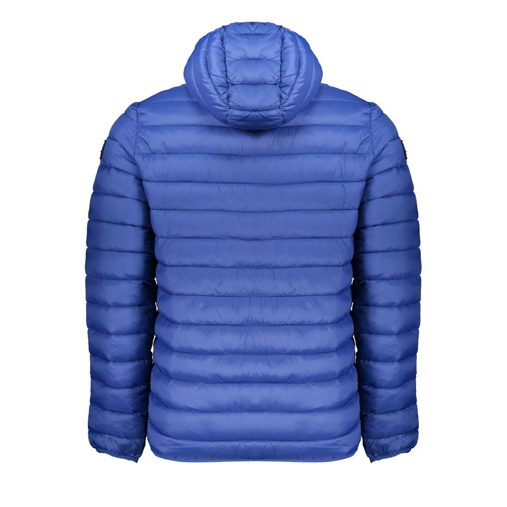 Armata Di Mare Blu Poliammide men's jacket displayed on a hanger, showcasing its lightweight design and navy blue color.