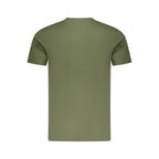 Cavalli Class Verde cotton men's T-shirt with round neckline and short sleeves, featuring a casual fit and minimal branding.