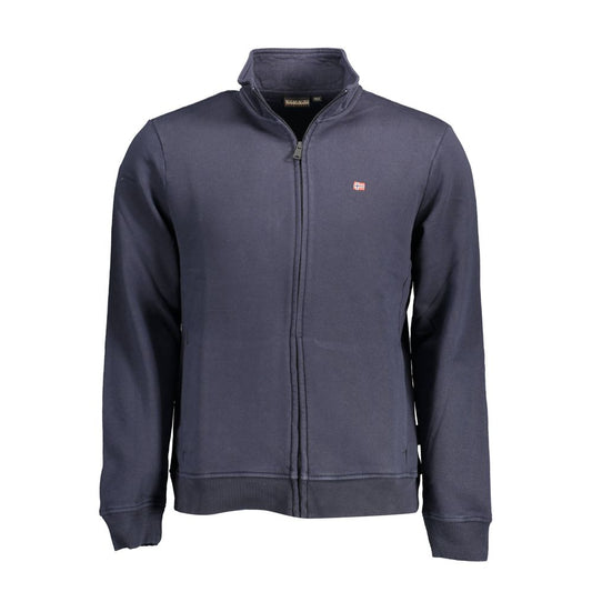 Napapijri Blue Cotton Men Sweater Napapijri