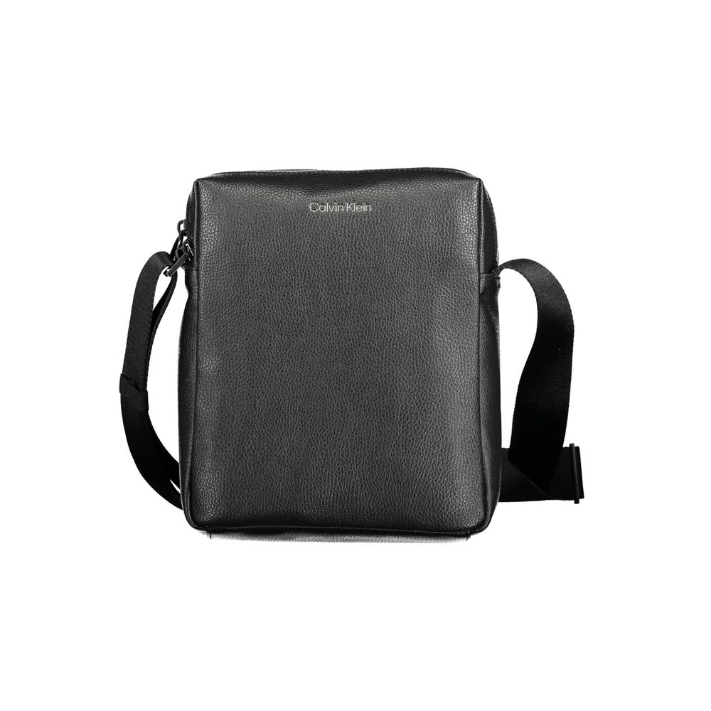 Calvin Klein Nero polyester men's shoulder bag with adjustable strap and sleek design, perfect for everyday use.