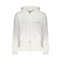 Calvin Klein white cotton men's sweatshirt with a classic crewneck and minimalist design.