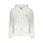 Calvin Klein white cotton men's sweatshirt with a classic crewneck and minimalist design.