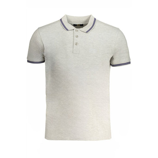 Cavalli Class Brown Cotton Men Polo Shirt Cavalli Class