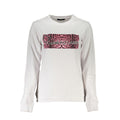 White cotton women's sweatshirt by Cavalli Class featuring a relaxed fit and minimal design.
