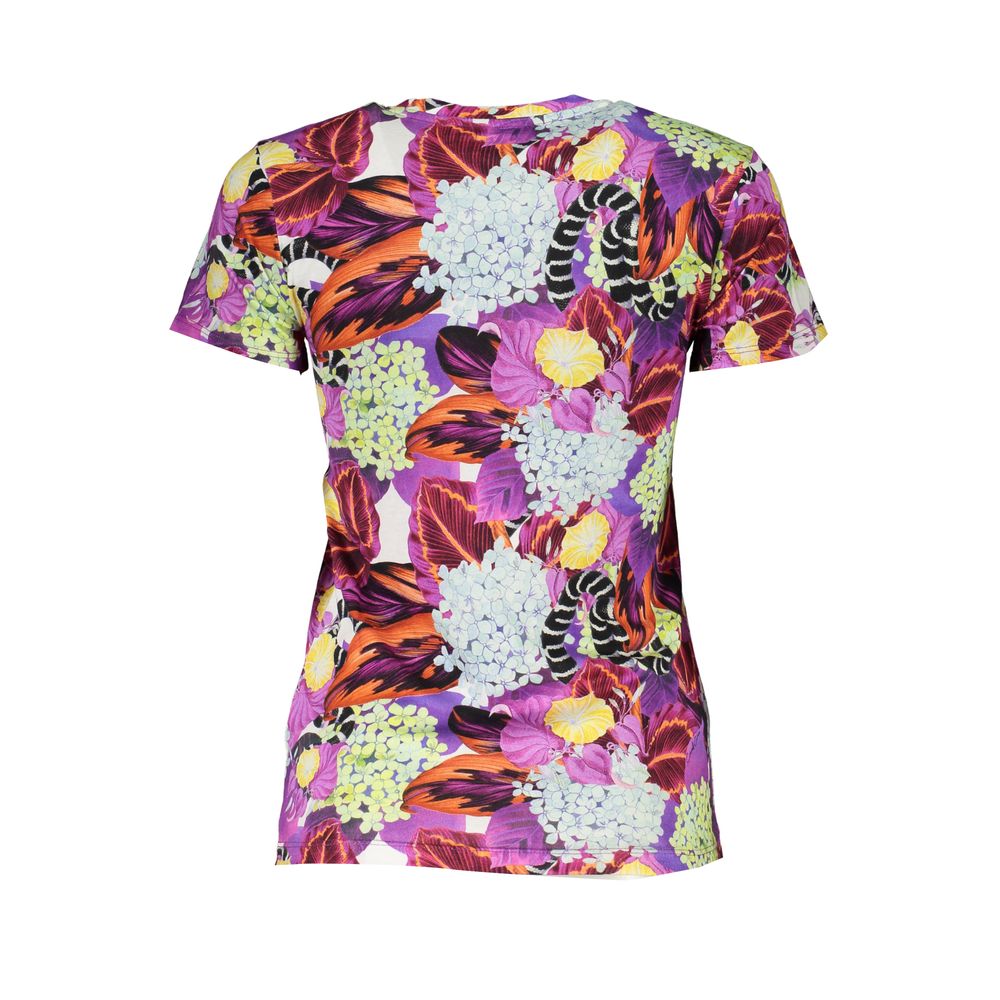 Cavalli Class Purple Cotton Women T-Shirt Cavalli Class