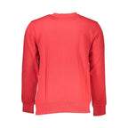 Red cotton men's sweatshirt by North Sails featuring a classic crewneck and casual fit.