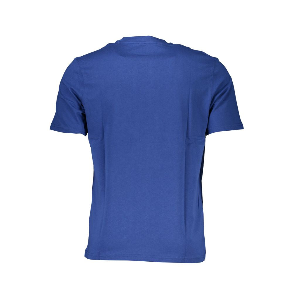 Blue cotton men's T-shirt by North Sails, casual fit with short sleeves and crew neckline, displayed on a plain background.
