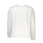White North Sails cotton men's sweatshirt with a crew neck and ribbed cuffs, casual and comfortable for everyday wear.