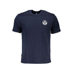 North Sails Blu Cotton Men’s T-Shirt with crew neck and short sleeves, featuring a casual fit and classic design.