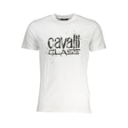 Cavalli Class White Cotton Men T-Shirt