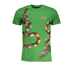 Cavalli Class Verde cotton men's T-shirt featuring a casual fit and classic design, displayed on a neutral background.