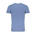 Norway 1963 blue cotton men's T-shirt with printed design, casual fit, and crew neckline.