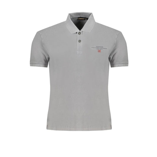 Napapijri Brown Cotton Men Polo Shirt Napapijri