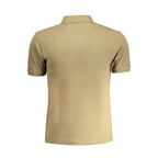 La Martina Verde cotton men's polo shirt with collar and short sleeves, featuring subtle branding and a classic fit.