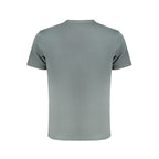 Men's Napapijri Verde cotton T-shirt with short sleeves and round neckline, featuring a simple design and soft fabric.