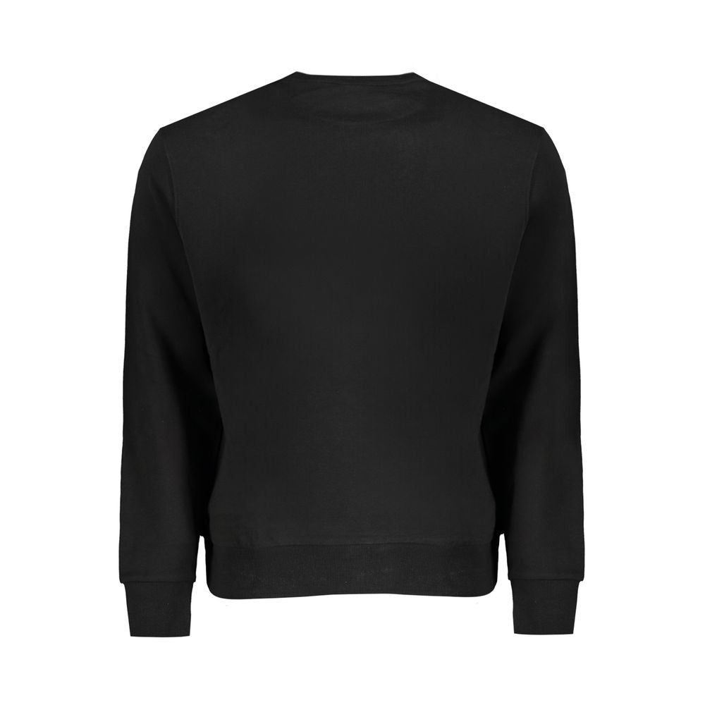 Black cotton men's sweatshirt by North Sails, featuring a casual fit and classic crew neckline.