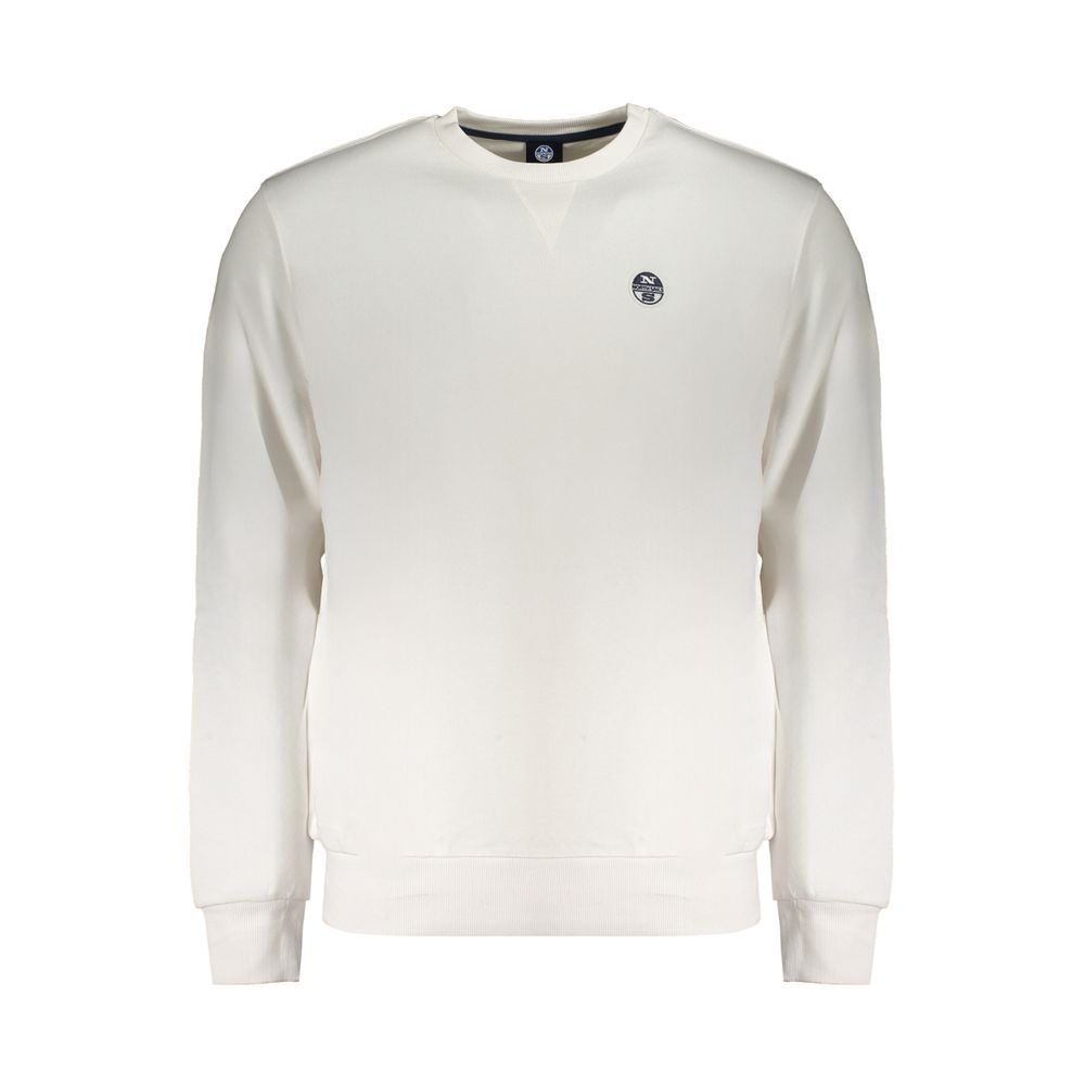 White North Sails cotton men's sweatshirt with a classic crewneck design and subtle branding on the chest.