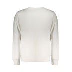 North Sails white cotton men's sweatshirt with a classic crew neck and long sleeves, displayed flat on a neutral background.