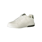 Tommy Hilfiger white polyethylene men's sneaker with sleek design and casual style, featuring brand logo details.
