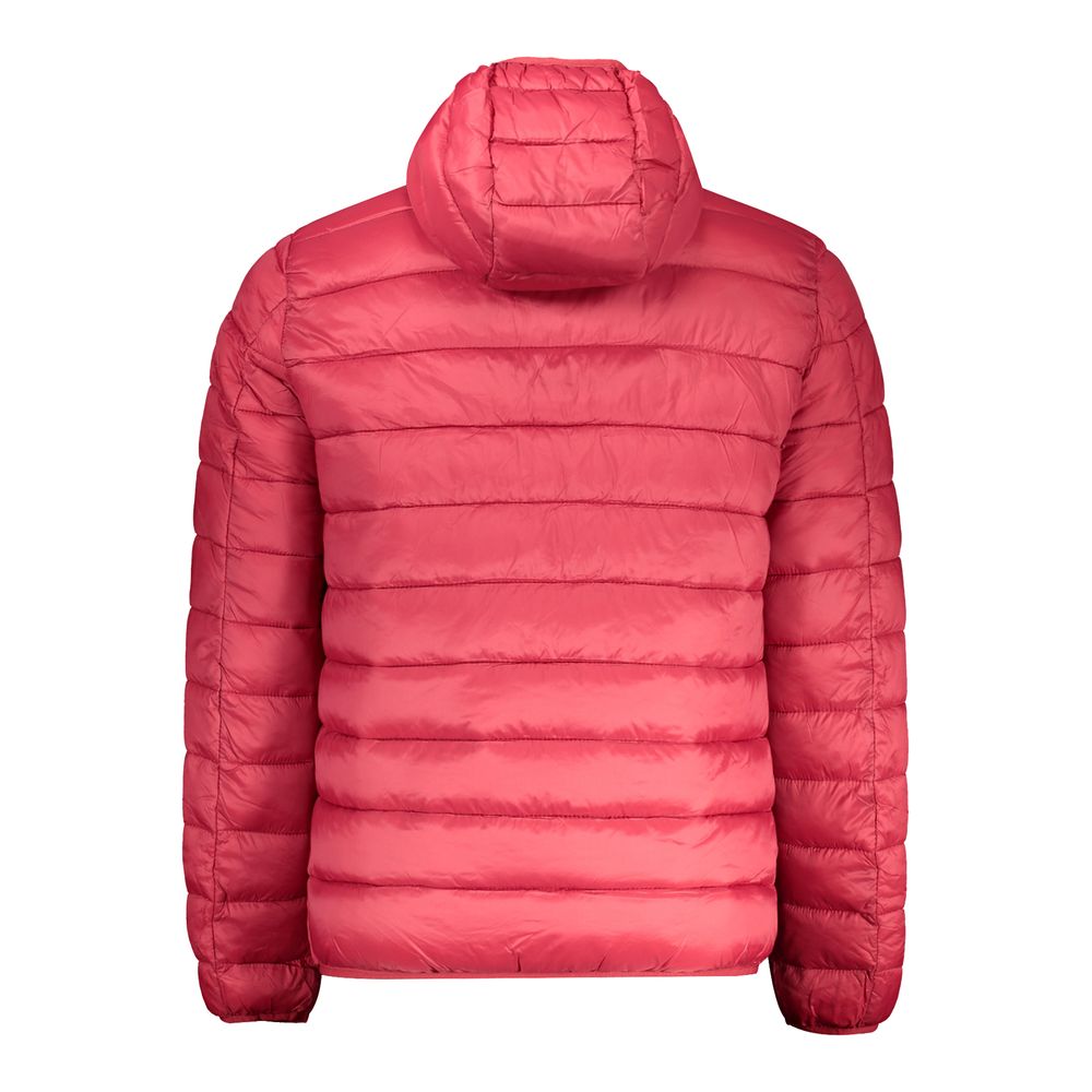 Norway 1963 Rosso Poliammide men's jacket displayed in red fabric with zipper and collar, stylish outdoor outerwear.