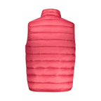 Norway 1963 Rosso polyamide men's vest displayed on a hanger, showcasing its sleek design and lightweight fabric.