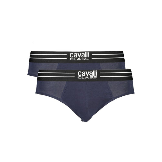 Cavalli Class Blue Cotton Men Underwear Cavalli Class