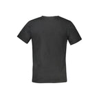 Black cotton men's T-shirt by Tommy Hilfiger, featuring a classic fit and logo detail on the front.