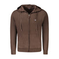 Norway 1963 Marrone men's cardigan made of poliammide, featuring a classic knit design and button closure.