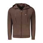 Norway 1963 Marrone men's cardigan made of poliammide, featuring a classic knit design and button closure.