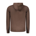 Norway 1963 Marrone men's cardigan made of poliammide, featuring a classic knit design and button-up front.