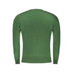 Cavalli Class Verde viscose men's sweater with crew neckline, long sleeves, and ribbed cuffs shown on a plain background.
