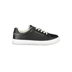 Tommy Hilfiger Black Leather Women Sneaker - Eljoys Fashion 
