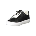 Tommy Hilfiger Black Leather Women Sneaker - Eljoys Fashion 