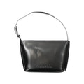 Calvin Klein black polyester women's shoulder bag with sleek design and adjustable strap, suitable for casual or formal occasions.