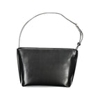 Calvin Klein black polyester shoulder bag with sleek design and adjustable strap, perfect for casual or formal wear.